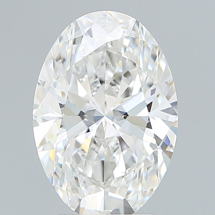 3.92 Carat Oval Lab Diamond with  Cut Diamond in 14KT  view 1
