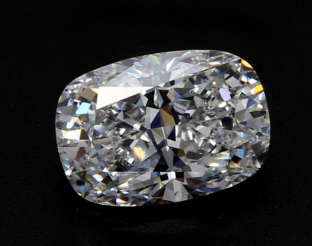 4.07 Carat Cushion Lab Diamond with  Cut Diamond in 14KT  view 1
