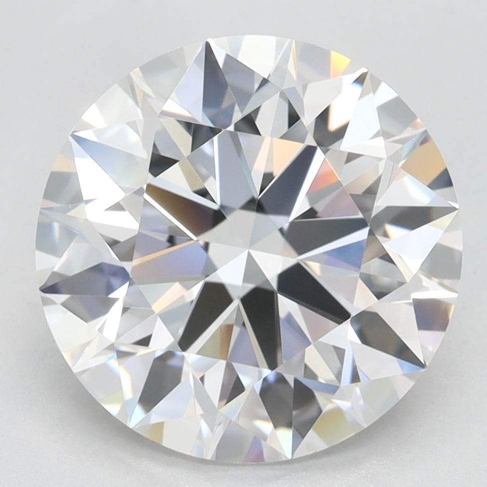 4.0 Carat Round Lab Diamond with  Cut Diamond in 14KT  view 1
