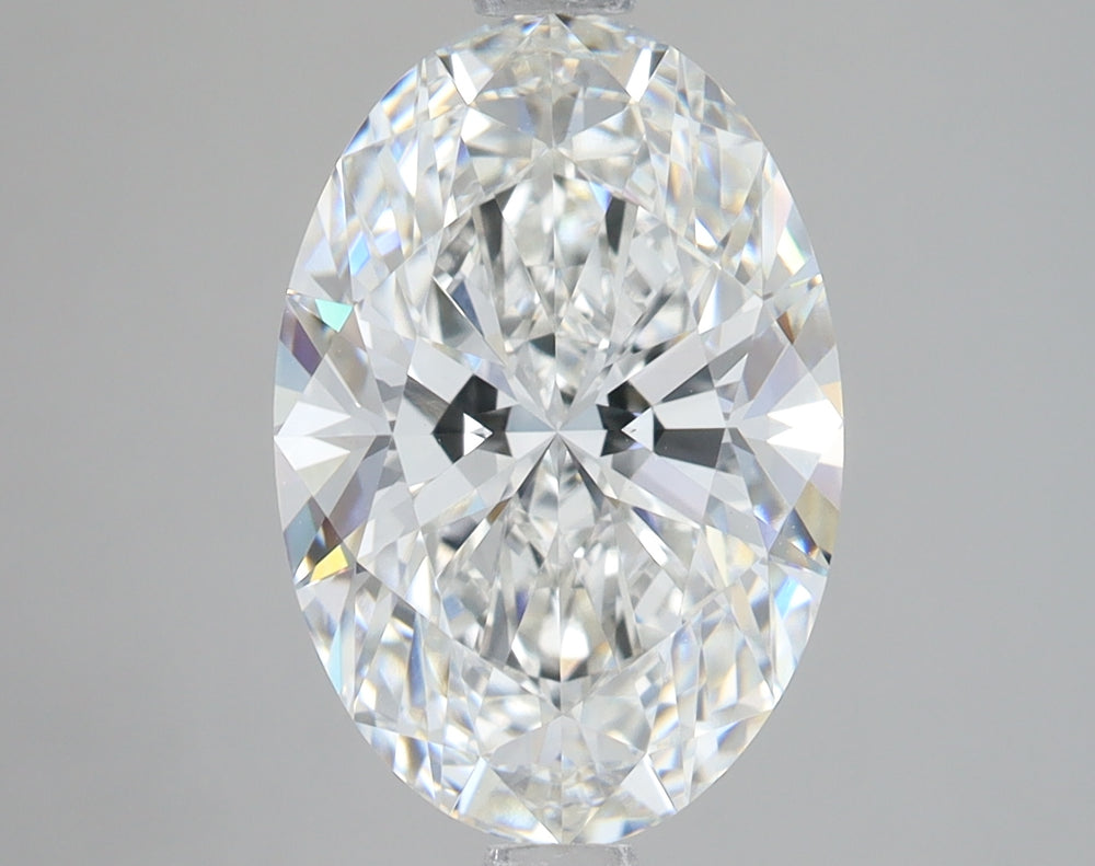 3.55 Carat Oval Lab Diamond with  Cut Diamond in 14KT  view 1
