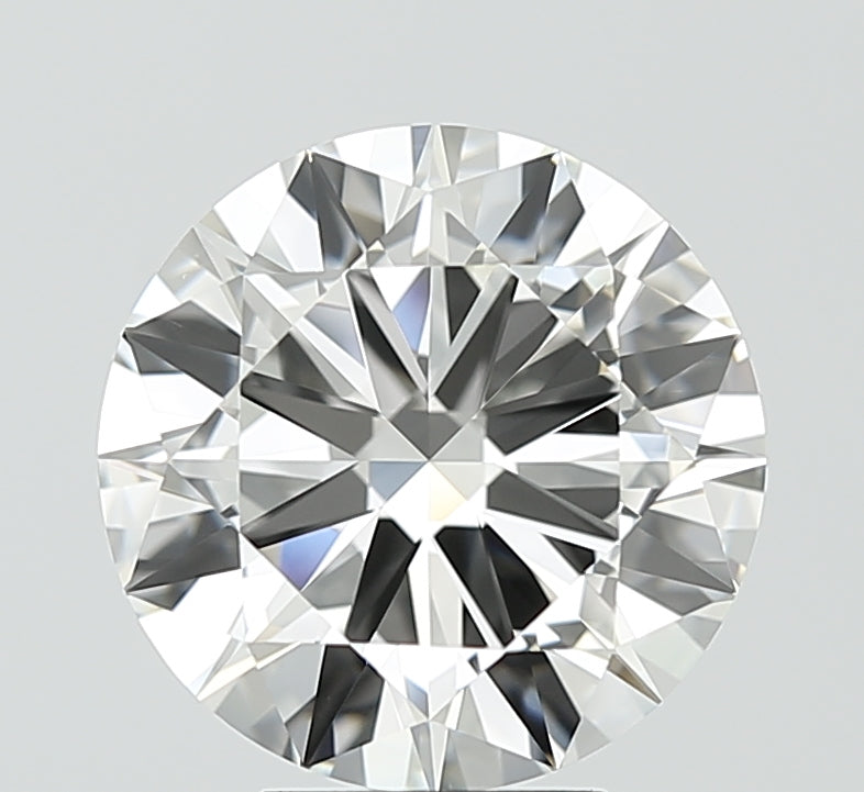 4.01 Carat Round Lab Diamond with  Cut Diamond in 14KT  view 1
