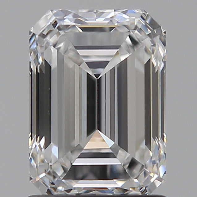 1.5 Carat Emerald Lab Diamond with  Cut Diamond in 14KT  view 1
