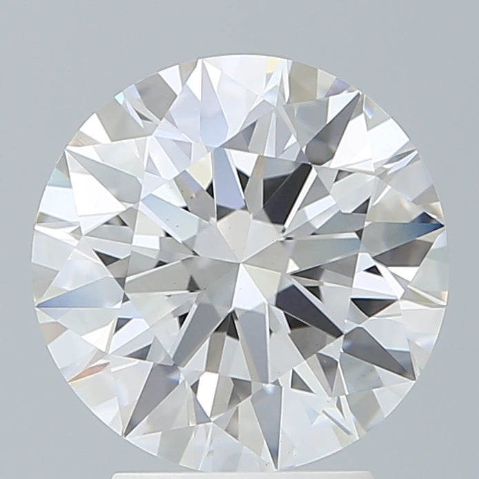 3.24 Carat Round Lab Diamond with  Cut Diamond in 14KT  view 1
