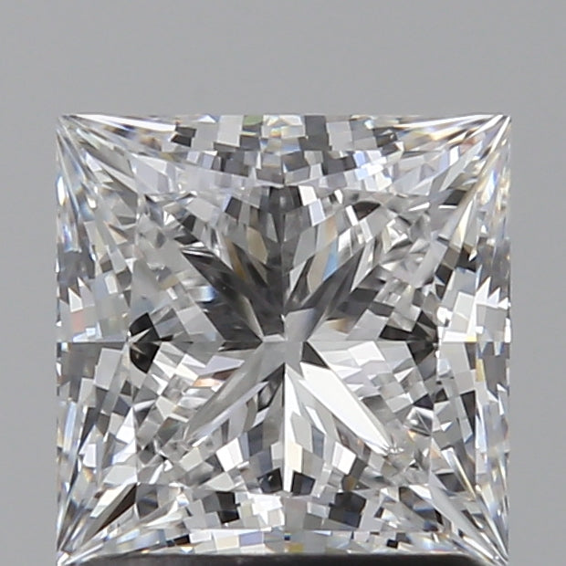 1.51 Carat Princess Lab Diamond with  Cut Diamond in 14KT  view 1
