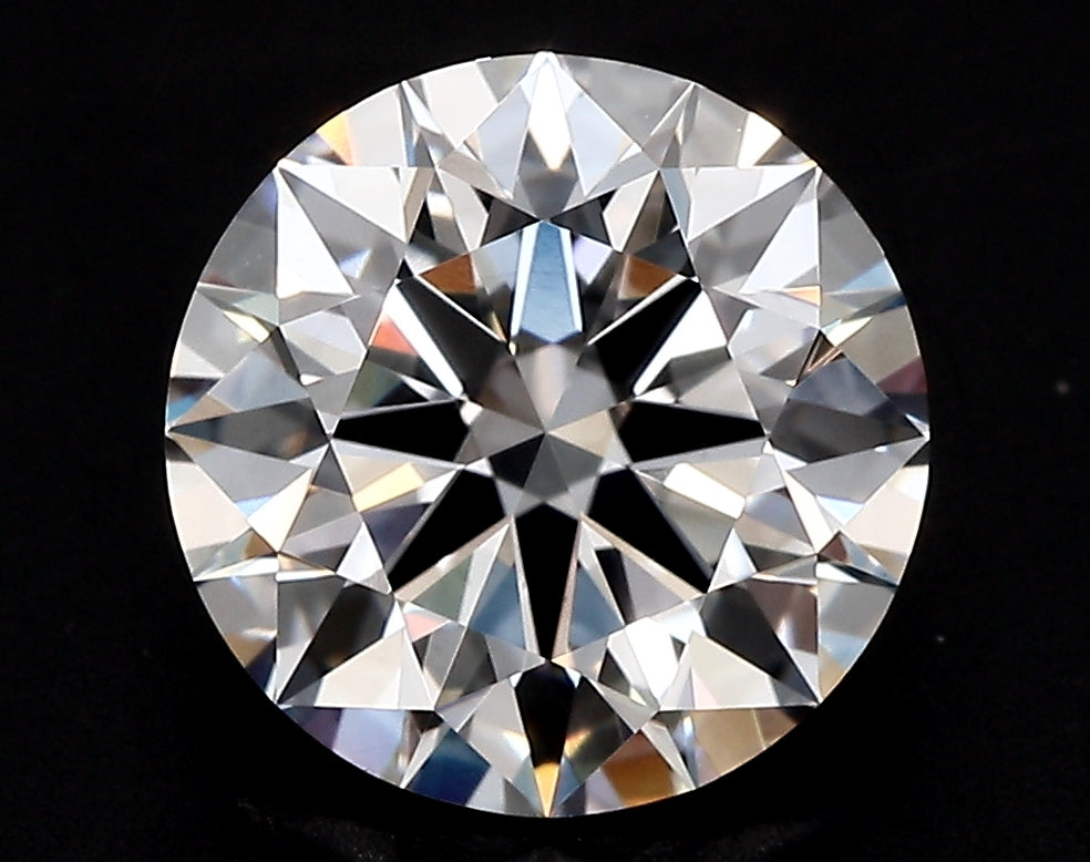 4.02 Carat Round Lab Diamond with  Cut Diamond in 14KT  view 1

