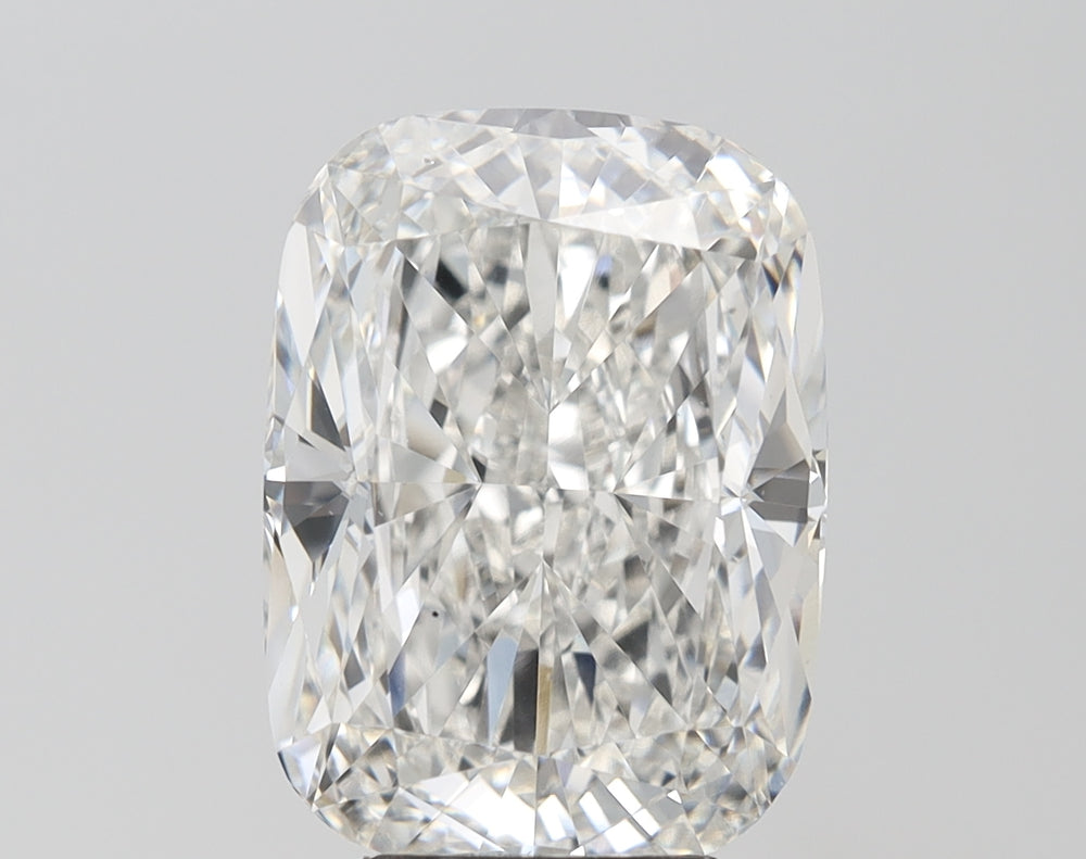 7.53 Carat Cushion Lab Diamond with  Cut Diamond in 14KT  view 1
