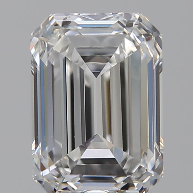 1.59 Carat Emerald Lab Diamond with  Cut Diamond in 14KT  view 1
