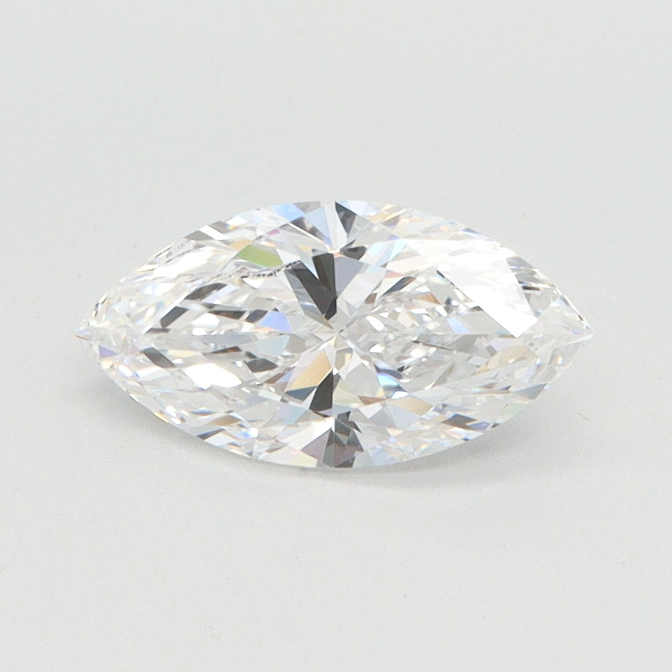 1.0 Carat Marquise Lab Diamond with  Cut Diamond in 14KT  view 1
