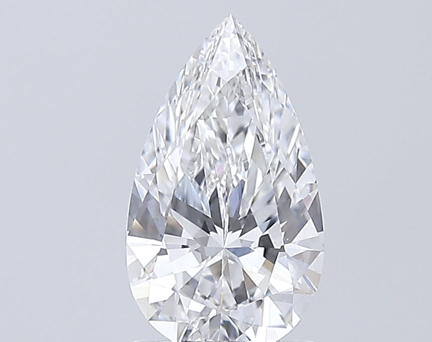 1.5 Carat Pear Lab Diamond with  Cut Diamond in 14KT  view 1
