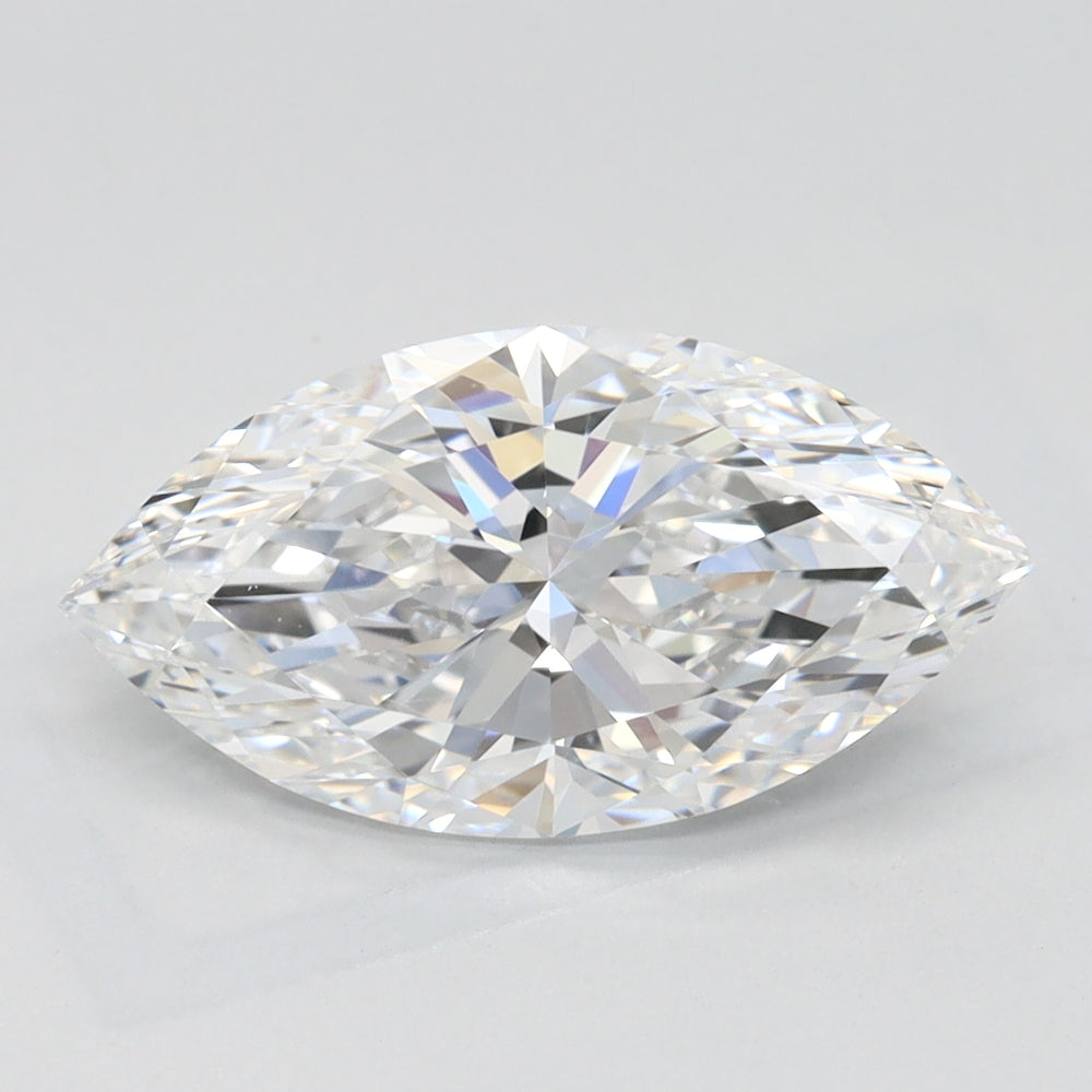 2.06 Carat Marquise Lab Diamond with  Cut Diamond in 14KT  view 1
