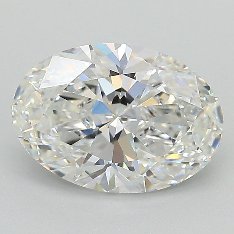 2.03 Carat Oval Lab Diamond with  Cut Diamond in 14KT  view 1
