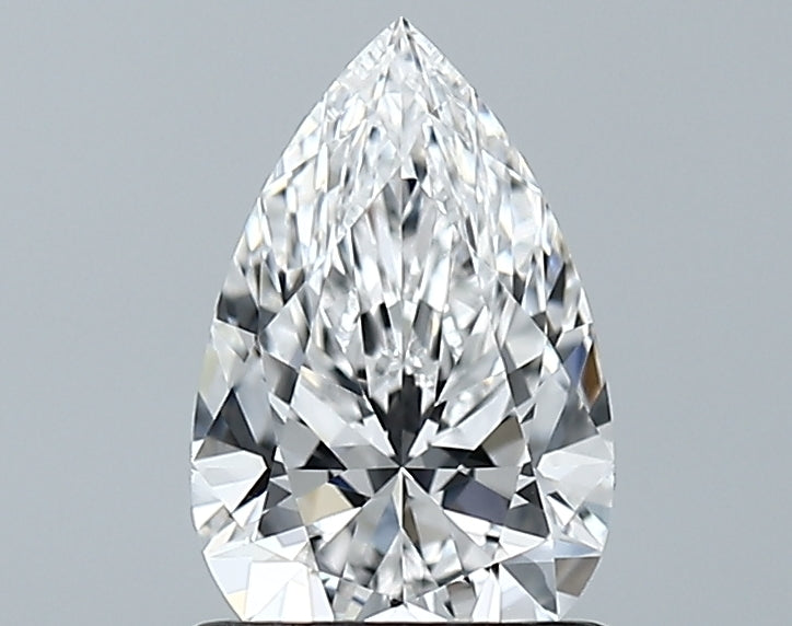 1.09 Carat Pear Lab Diamond with  Cut Diamond in 14KT  view 1
