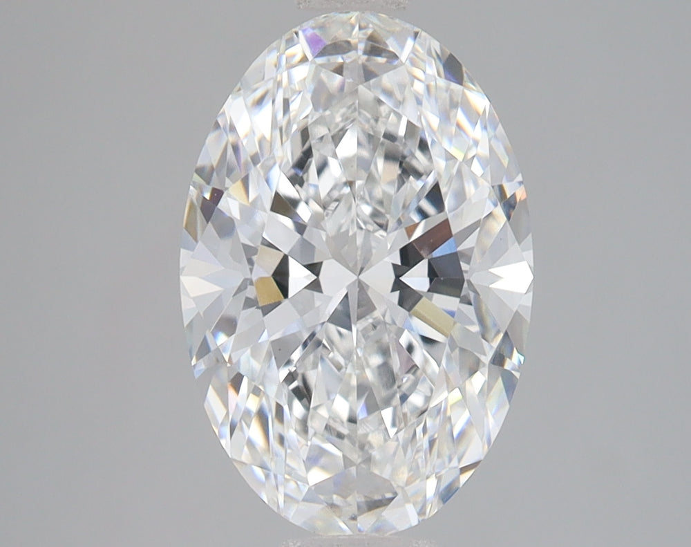 3.04 Carat Oval Lab Diamond with  Cut Diamond in 14KT  view 1
