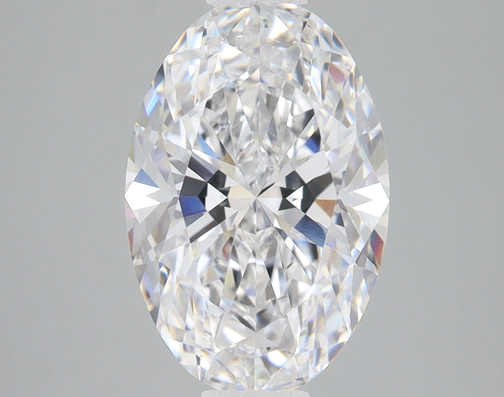 3.1 Carat Oval Lab Diamond with  Cut Diamond in 14KT  view 1
