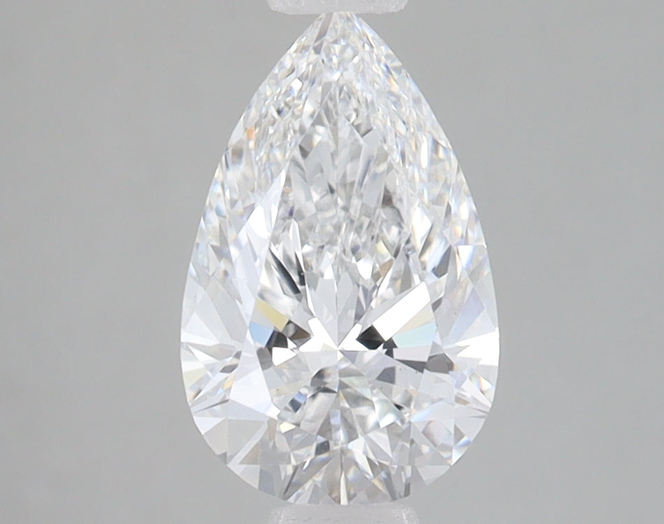 1.5 Carat Pear Lab Diamond with  Cut Diamond in 14KT  view 1
