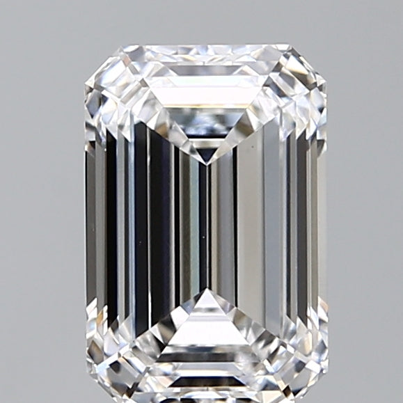2.28 Carat Emerald Lab Diamond with  Cut Diamond in 14KT  view 1
