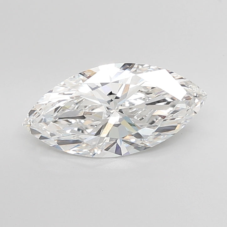 3.54 Carat Marquise Lab Diamond with  Cut Diamond in 14KT  view 1
