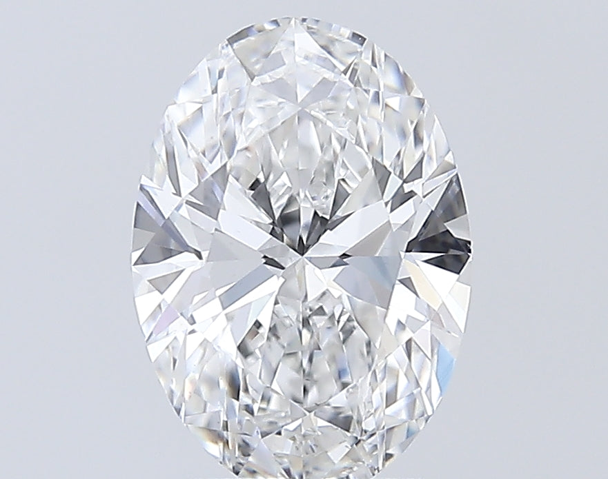 2.61 Carat Oval Lab Diamond with  Cut Diamond in 14KT  view 1
