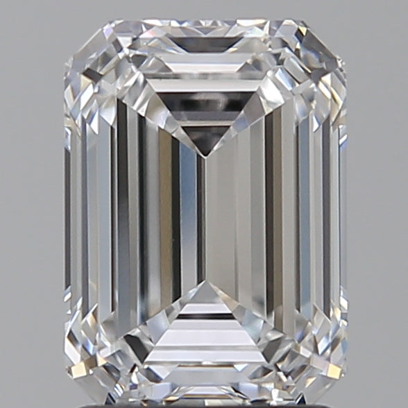 2.05 Carat Emerald Lab Diamond with  Cut Diamond in 14KT  view 1
