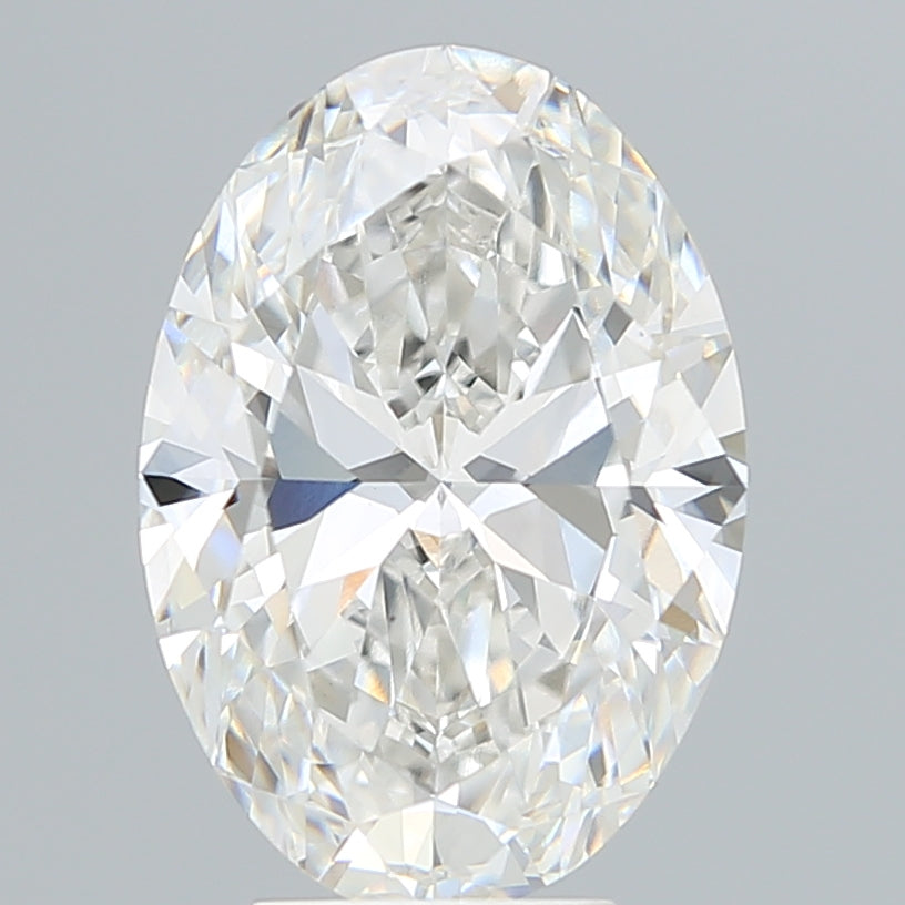 5.25 Carat Oval Lab Diamond with  Cut Diamond in 14KT  view 1
