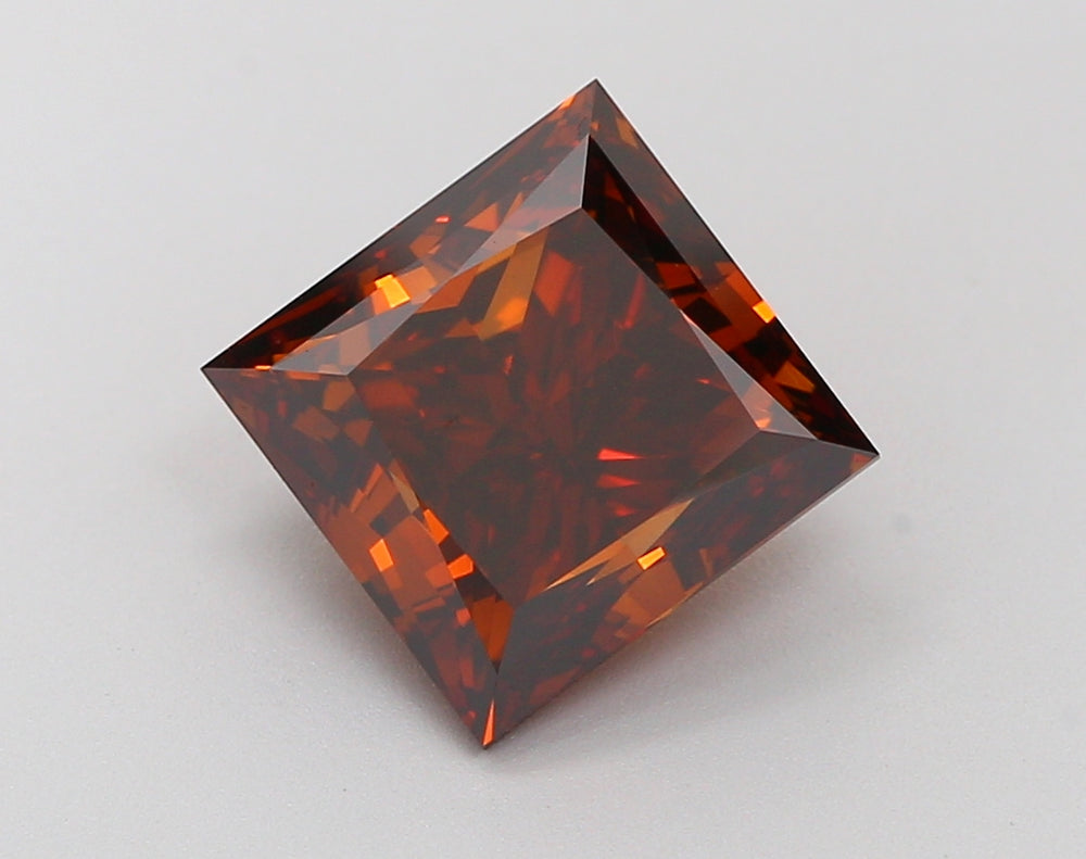 4.0 Carat Princess Lab Diamond with  Cut Diamond in 14KT  view 1
