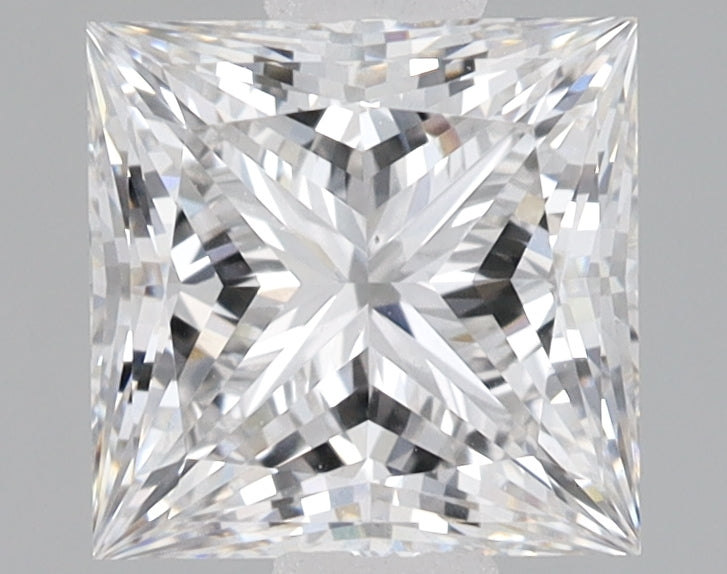 1.67 Carat Princess Lab Diamond with  Cut Diamond in 14KT  view 1
