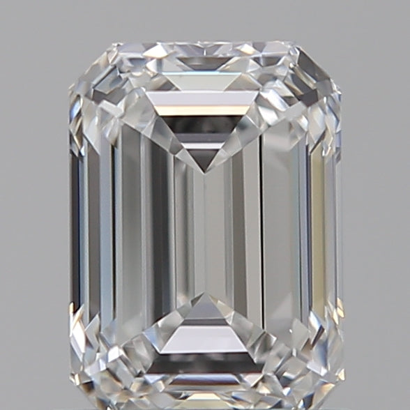 1.0 Carat Emerald Lab Diamond with  Cut Diamond in 14KT  view 1
