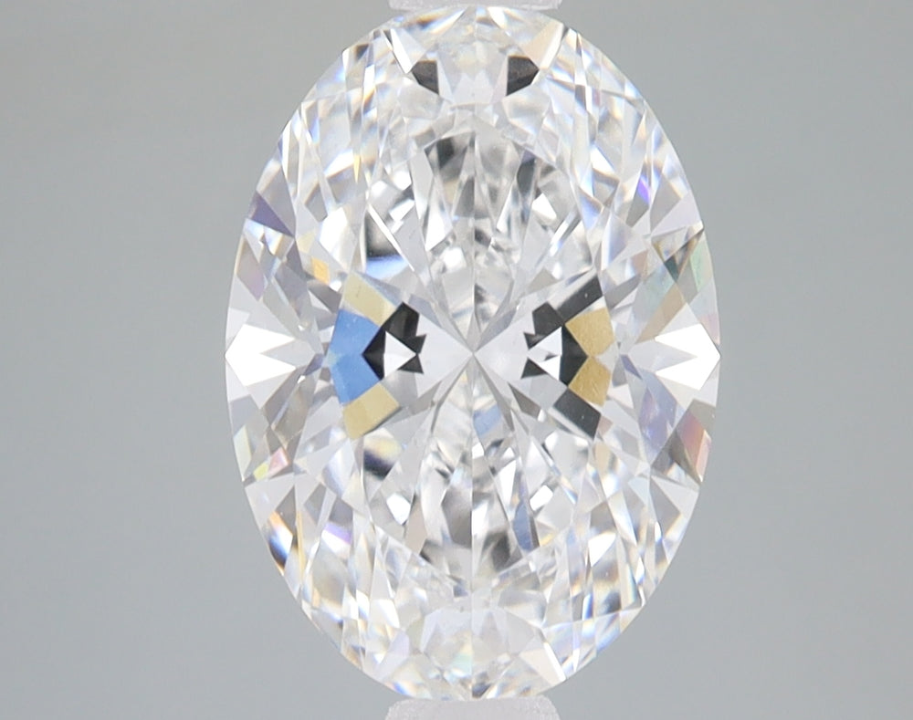 3.07 Carat Oval Lab Diamond with  Cut Diamond in 14KT  view 1
