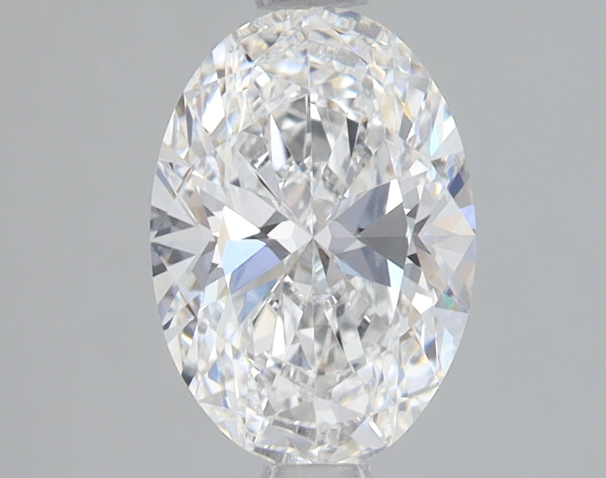1.51 Carat Oval Lab Diamond with  Cut Diamond in 14KT  view 1
