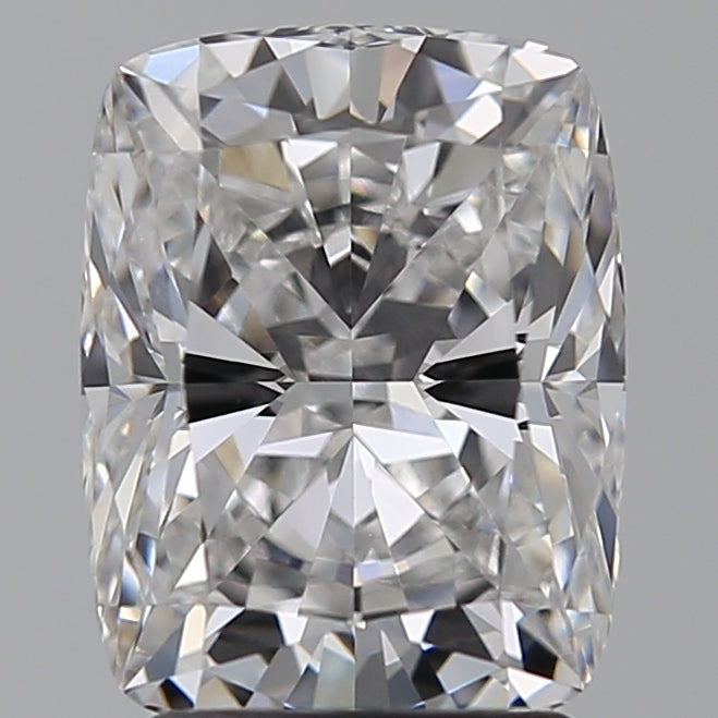 2.57 Carat Cushion Lab Diamond with  Cut Diamond in 14KT  view 1
