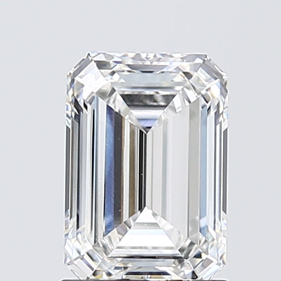 1.56 Carat Emerald Lab Diamond with  Cut Diamond in 14KT  view 1
