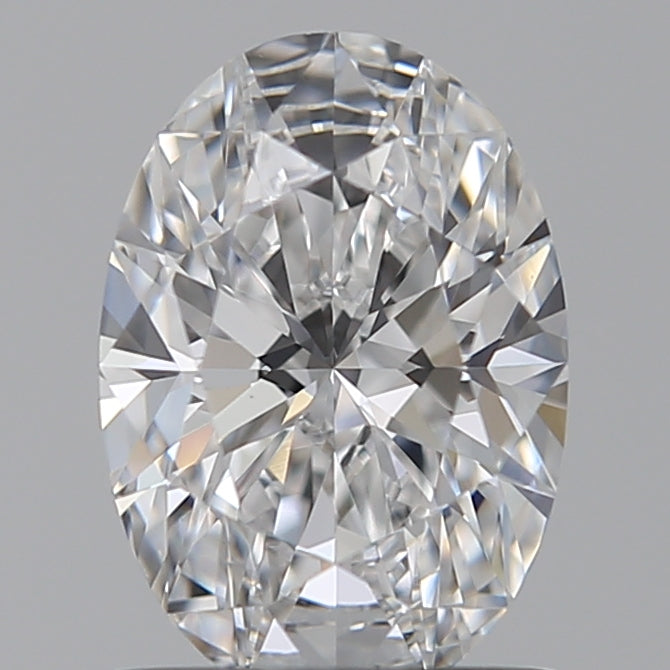 1.0 Carat Oval Lab Diamond with  Cut Diamond in 14KT  view 1
