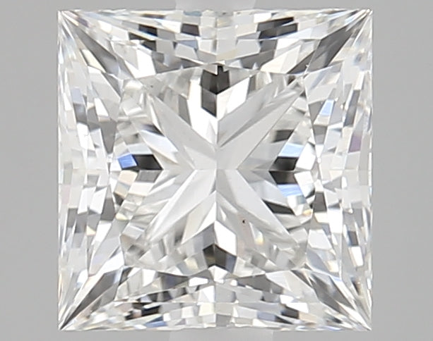 2.75 Carat Princess Lab Diamond with  Cut Diamond in 14KT  view 1
