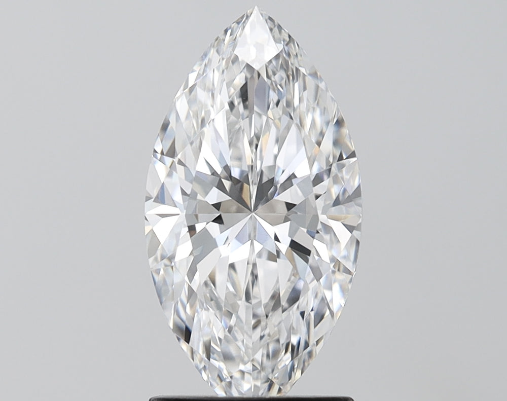 2.34 Carat Marquise Lab Diamond with  Cut Diamond in 14KT  view 1
