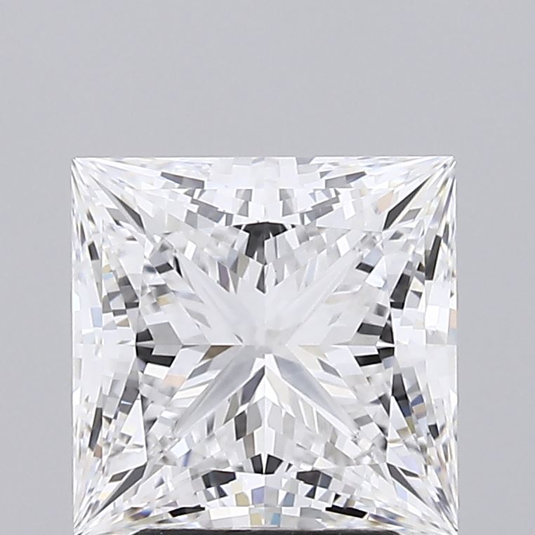 3.02 Carat Princess Lab Diamond with  Cut Diamond in 14KT  view 1
