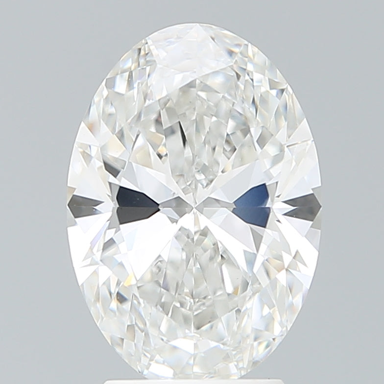 3.15 Carat Oval Lab Diamond with  Cut Diamond in 14KT  view 1
