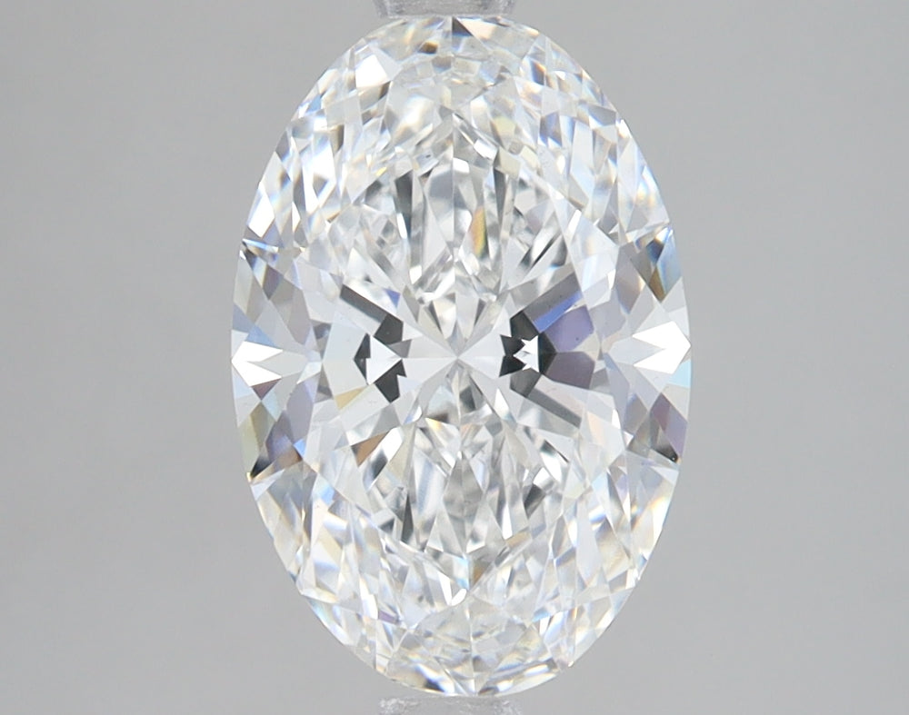 2.59 Carat Oval Lab Diamond with  Cut Diamond in 14KT  view 1

