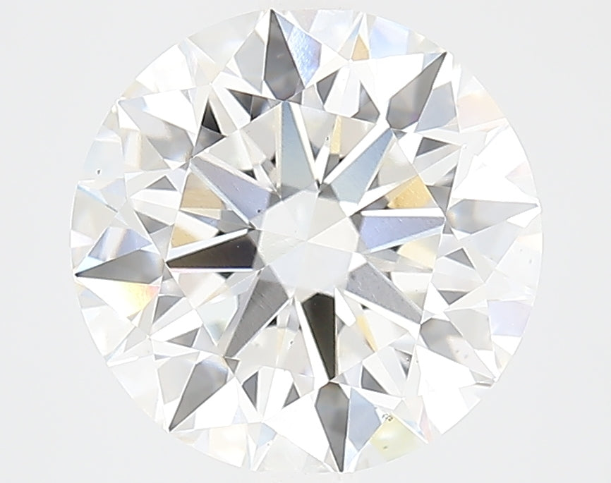 3.71 Carat Round Lab Diamond with  Cut Diamond in 14KT  view 1

