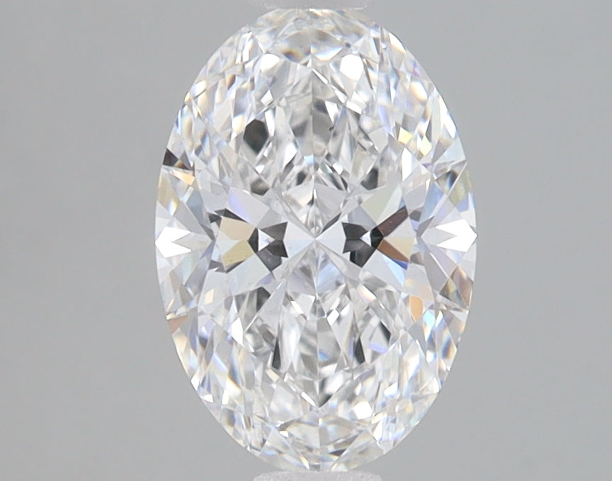 1.37 Carat Oval Lab Diamond with  Cut Diamond in 14KT  view 1
