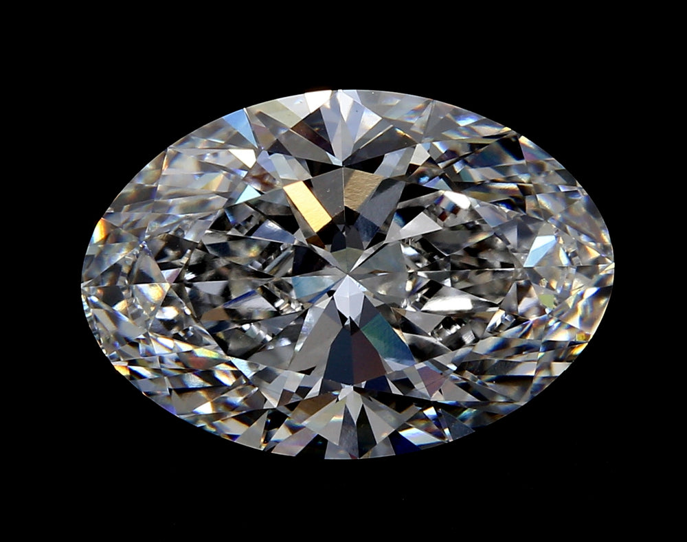 2.27 Carat Oval Lab Diamond with  Cut Diamond in 14KT  view 1
