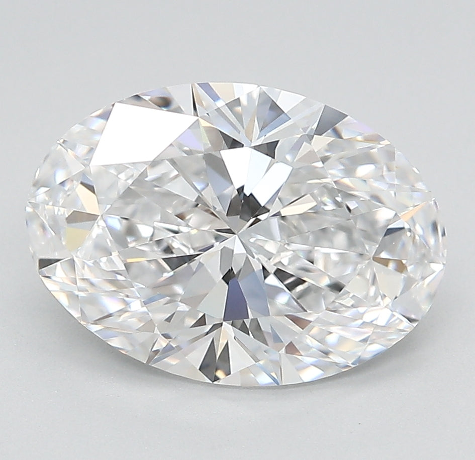 3.11 Carat Oval Lab Diamond with  Cut Diamond in 14KT  view 1
