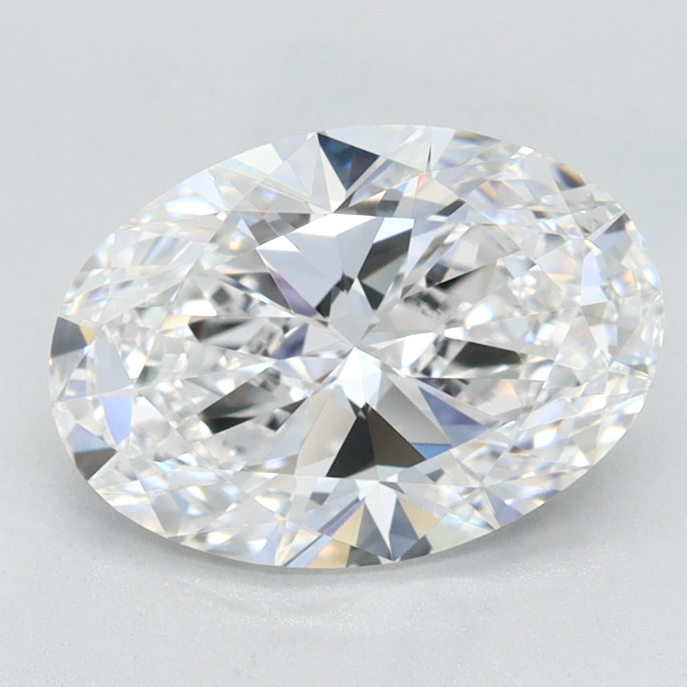 2.18 Carat Oval Lab Diamond with  Cut Diamond in 14KT  view 1
