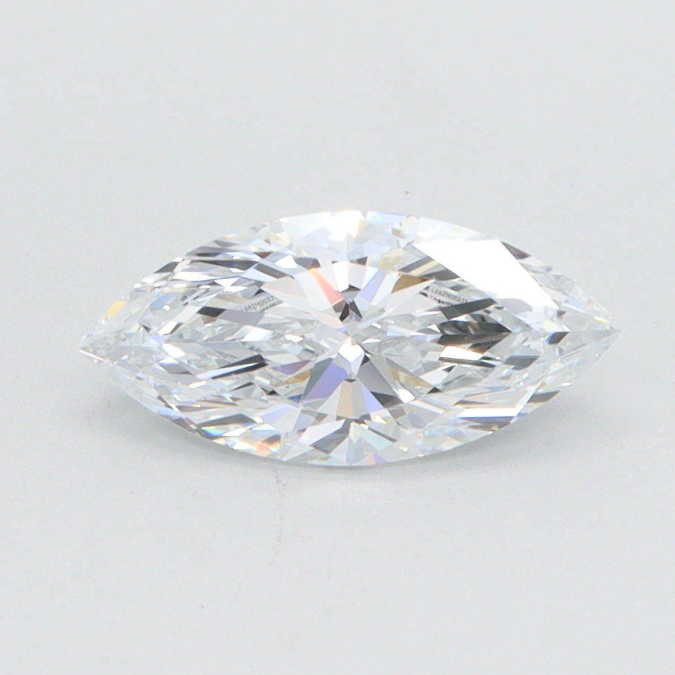 1.0 Carat Marquise Lab Diamond with  Cut Diamond in 14KT  view 1
