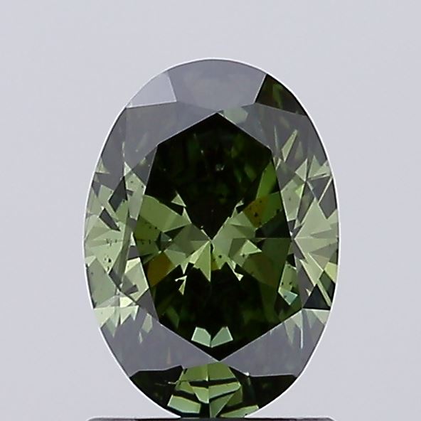 1.07 Carat Oval Lab Diamond with  Cut Diamond in 14KT  view 1
