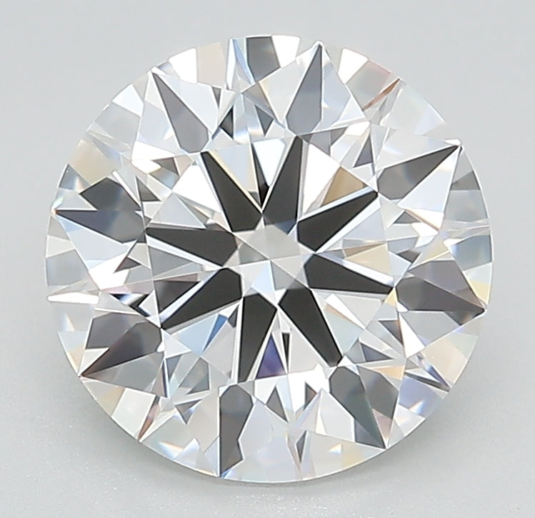 3.01 Carat Round Lab Diamond with  Cut Diamond in 14KT  view 1
