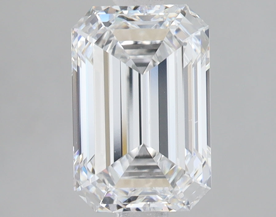 2.34 Carat Emerald Lab Diamond with  Cut Diamond in 14KT  view 1
