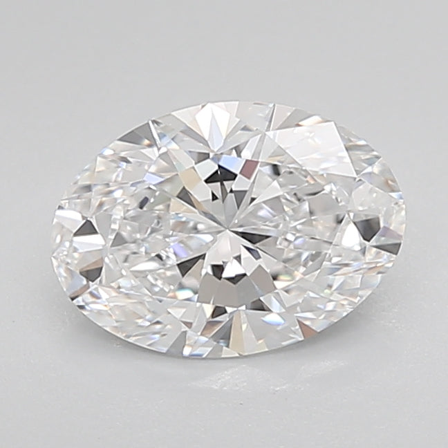 1.41 Carat Oval Lab Diamond with  Cut Diamond in 14KT  view 1
