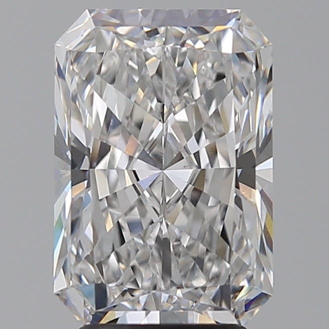 3.5 Carat Radiant Lab Diamond with  Cut Diamond in 14KT  view 1
