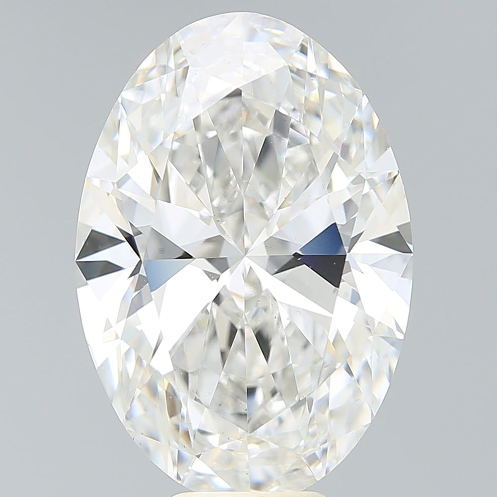 9.76 Carat Oval Lab Diamond with  Cut Diamond in 14KT  view 1
