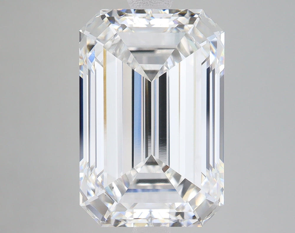 8.62 Carat Emerald Lab Diamond with  Cut Diamond in 14KT  view 1
